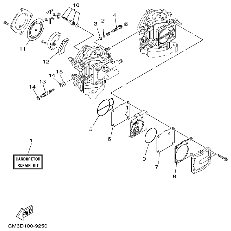 Yamaha VX700WAVERUNNER REPAIR KIT 2 parts diagram